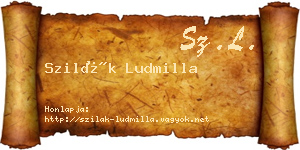 Szilák Ludmilla névjegykártya